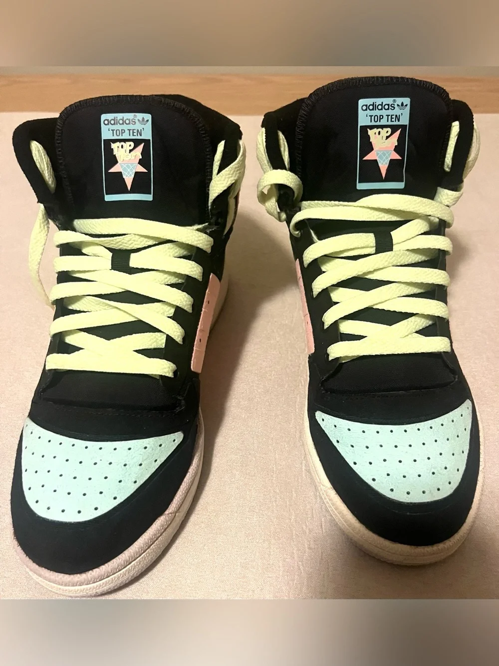 Adidas Top Ten RB High Top Unisex Sneakers Multicolor Black Pink Blue Neon Size